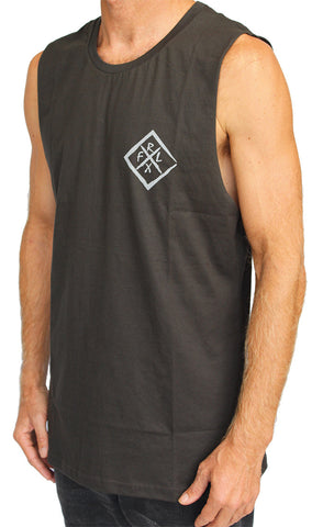 Diamond Muscle Tank Charcoal