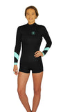 EMBER – Ladies 2.2mm Long Sleeve Zipperless Springy - Black