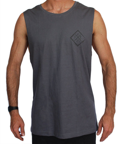 Diamond Muscle Tank Med Grey